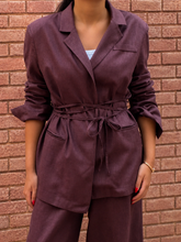Load image into Gallery viewer, Plum belted set

