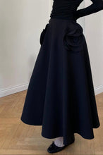 Load image into Gallery viewer, Rose black skirt
