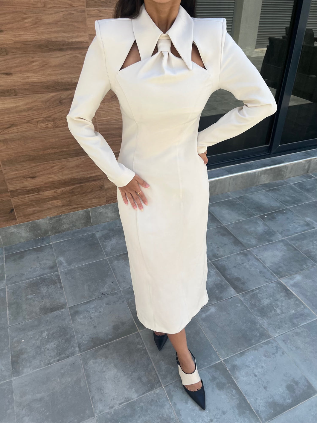 Ambiance beige dress