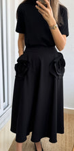 Load image into Gallery viewer, Rose black skirt
